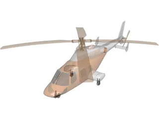 Bell 2201 Helicopter 3D Model