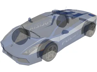 Lamborghini Gallardo Italian Police 3D Model