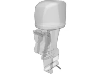 Outboard Motor Yamaha 40HP 3D Model