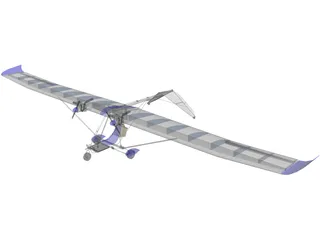 Glider Airplane 3D Model