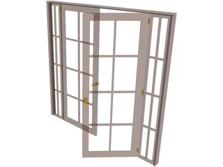 French Doors 3D Model