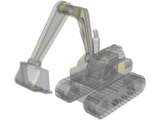 Toy Excavator 3D Model