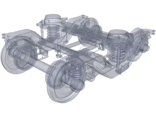 Y32 Fiat Train Bogie 3D Model