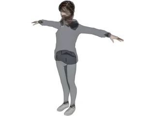 Hoodie Girl 3D Model