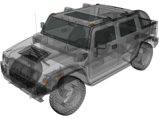 Hummer H2 (2011) 3D Model