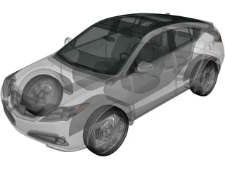 Acura ZDX (2012) 3D Model