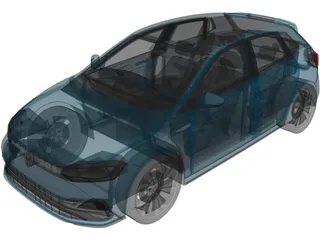 Volkswagen Polo R-line DSG (2018) 3D Model
