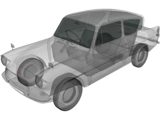 Ford Anglia (1967) 3D Model