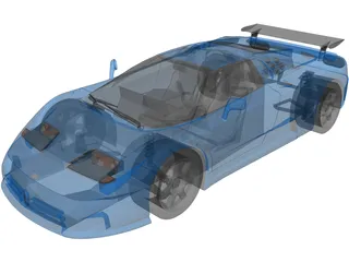 Bugatti EB110 (1991) 3D Model