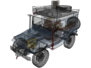 Toyota Land Cruiser FJ40 [Lifted] 3D Model