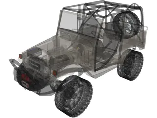 Toyota Land Cruiser FJ40 [Tuned] 3D Model