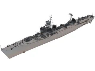 Soviet Destroyer Neustrashimy 3D Model