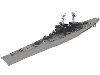 Moskva Russian Cruiser 3D Model