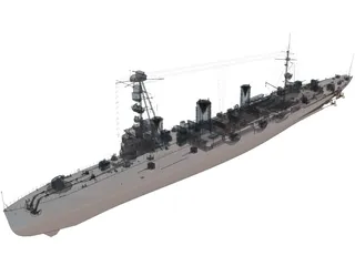 Krasny Krym Soviet Cruiser 3D Model