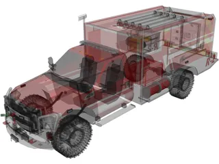 Ford F350 Offroad Pumper (2015) 3D Model