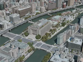 Osaka City, Japan (2020) 3D Model