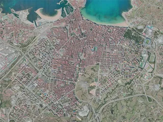 Gijon City, Spain (2020) 3D Model