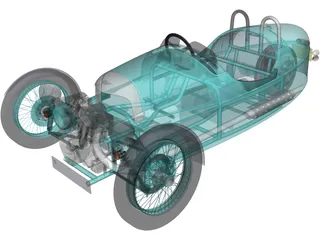 Morgan 3 Wheeler 3D Model