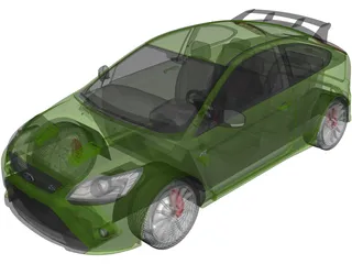 Ford Focus RS (2009) 3D Model