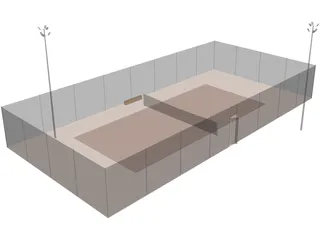 Tennis Court 3D Model