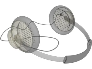 Walkman Stereo Headphones 3D Model