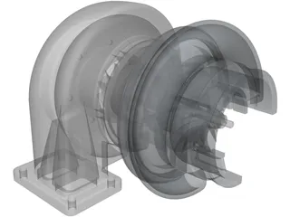 Turbo Compressor 3D Model