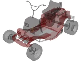 Lawn Mower Cart 3D Model