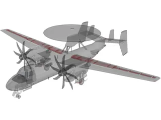 Grumman E-2C Hawkeye 3D Model