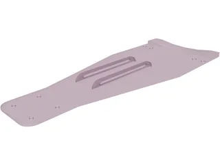 Double Bass Pedal Plate 3D Model