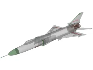Shenyang J-8B 3D Model