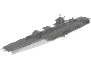 USS John F Kennedy CV 67 3D Model