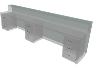 Counter Reception 3D Model