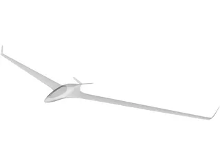 Flying Wing Glider 3D Model