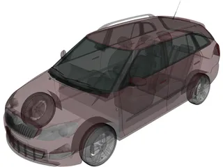 Skoda Fabia Combi (2011) 3D Model