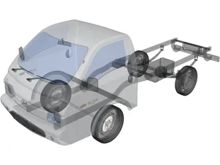 Hyundai H100 Porter Chassis 3D Model