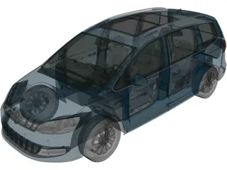 Volkswagen Sharan (2016) 3D Model
