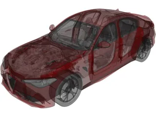 Alfa Romeo Giulia Quadrifoglio (2016) 3D Model