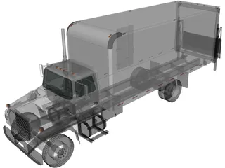 Ford LN8000 Box Truck (1995) 3D Model