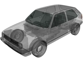 Volkswagen Golf GL (1983) 3D Model