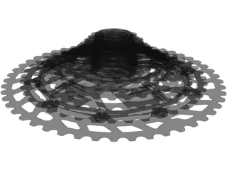 PG1210 12-speed Cassette 3D Model