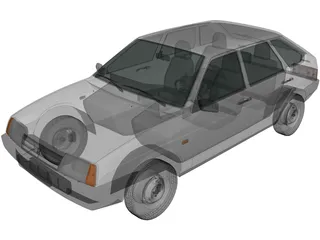VAZ-2109 Lada (1987) 3D Model