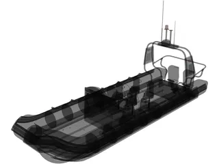 Zodiac Boat 3D Model