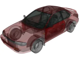 Subaru Impreza Coupe (1995) 3D Model