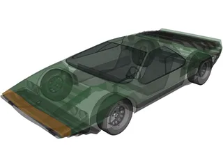 Alfa Romeo 33 Carabo (1968) 3D Model