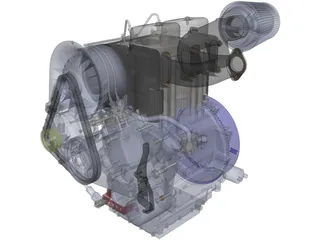 Deutz F2L511 Engine 3D Model