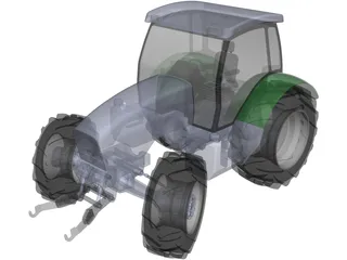 Deutz Tractor 3D Model