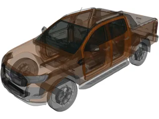 Ford Ranger DoubleCab (2016) 3D Model