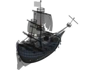 Pirates Galeon 3D Model