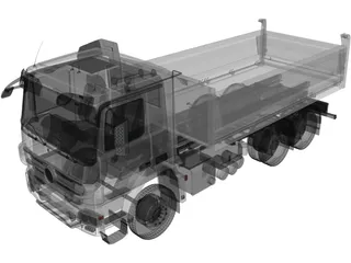 Mercedes-Benz Actros Tipper 3-axle (2011) 3D Model
