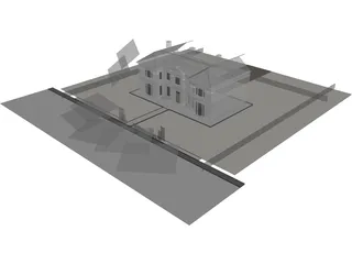 English Villa 3D Model